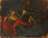 Hagar and the Angel by Paolo Farinati, oil on paper laid down on canvas, sold Feb 2015