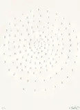 Ohne Titel by Günther Uecker, 2002, Prägedruck auf Velin, sold Nov 2014
