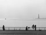 The Statue of Liberty seen from Manhattan, New York by Andreas Feininger, 1981, Silbergelatineabzug, sold May 2008