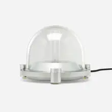 Ampoule table lamp by Elio Martinelli, c. 1980, glass, aluminum, sold Aug 2023