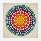 Roulette (wall panel) by Verner Panton, 1965, screenprint in colors on linen, sold Aug 2023