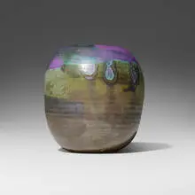 Untitled by Toshiko Takaezu, c. 1990, glazed porcelain, sold Aug 2023