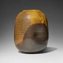 Vase by Toshiko Takaezu, c. 1980, glazed porcelain, sold Aug 2023