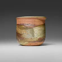Vase by Toshiko Takaezu, c. 1975, glazed stoneware, sold Aug 2023