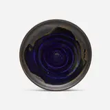 Plate by Toshiko Takaezu, c. 1995, glazed porcelain, sold Aug 2023