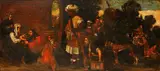 The Adoration of the Magi by Continental School, oil on panel, sold Feb 2015