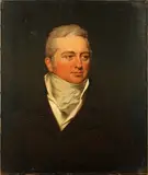 Portrait of a gentleman, traditionally identified as William Francis Woodgate, bust-length, in a blue coat by English School, oil on canvas, sold Feb 2015