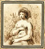 La Fornarina by Italian School, pen and brown ink, sold Feb 2015