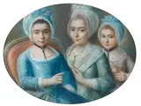 Northern European School, Portrait of three Catholic sisters