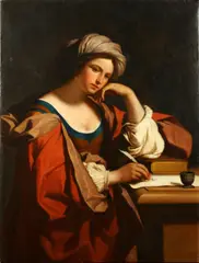 The Persian Sybil by called Il Guercino Giovanni Francesco Barbieri, oil on canvas, sold Feb 2015