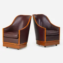 Pair of lounge swivel chairs from the Four Seasons Hotel by I. M. Pei, sold Jan 2018
