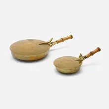 Silent butlers model 3709, pair by Carl Auböck, c. 1950, brass, bamboo, sold Aug 2023