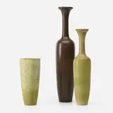 Collection of three vases by Gunnar Nylund, c. 1960, glazed stoneware, sold Aug 2023