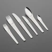 Flatware service by Carl Auböck III, 1957, stainless steel, sold Aug 2023