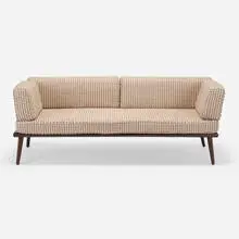 Daybed by Modern, c. 1955, Holland & Sherry upholstery, birch, enameled steel, sold Aug 2023