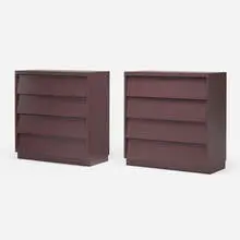 Cabinets, pair by Modern, c. 1965, painted wood, sold Aug 2023