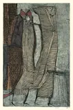 Zwei Schwestern by Horst Janssen, 1957, Farbholzschnitt auf Hahnemühle-Velin, sold Nov 2008