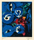 Farbaquatinta 1964 (NOR) by Ernst Wilhelm Nay, 1964, Farbaquatinta auf Velin, sold May 2011