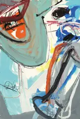 Ohne Titel by Helmut Sturm, 1983, Tempera und Pastellkreide auf festem Papier, sold Jun 2013
