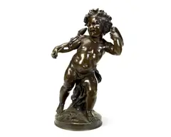 bronze model of a putto by Bénédict Rougelet, bronze, offered Oct 2015