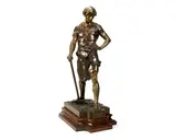 bronze figure of a man entitled 'Pax et Labor' by Émile Louis Picault, bronze, offered Oct 2015
