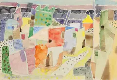 Ohne Titel (Ischia) by Eduard Bargheer, 1961, Aquarell über Bleistift auf Bütten, sold Jun 2012
