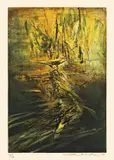 Ohne Titel by Zao Wou-ki, 1963, Farbradierung und Farbaquatinta auf Arches-Velin, sold Nov 2011