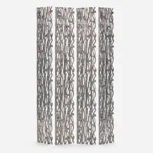 Folding screen by Arthur Court, c. 1960, polished cast aluminum, sold Aug 2023