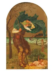 Three scenes from 'The Winter's Tale', by Walter Crane, two monogrammed (lower left), oil on board, each with arched top, sold Sep 2015