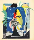 Indianer by Herbert Behrens-Hangeler, 1943, Collage auf Karton, sold Jun 2012