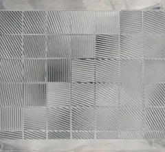 Schachbrett by Heinz Mack, 1975, Prägedruck auf Aluminium, montiert auf Edelstahlplatte, sold Mar 2026