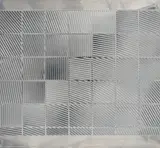 Schachbrett by Heinz Mack, 1975, Prägedruck auf Aluminium, montiert auf Edelstahlplatte, sold Mar 2026