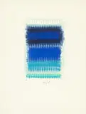 Lichtchromatik in Blau by Heinz Mack, 1988, Farblithografie auf Velin, sold Sep 2024