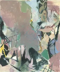 Rosa Figuration by Stefan Plenkers, 1988, Acryl auf Leinwand, mit Künstlerleiste, sold Nov 2025