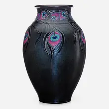 Exceptional, rare, and large French Red vase by Sara Sax for Rookwood Pottery, sold Jan 2018