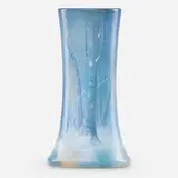 Edward Diers for Rookwood Pottery, Tall winter Scenic Vellum vase (Uncrazed)