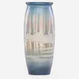 Edward T. Hurley for Rookwood Pottery, Winter Scenic Vellum Vase