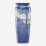 Edward T. Hurley for Rookwood Pottery, Tropical Scenic Vellum vase