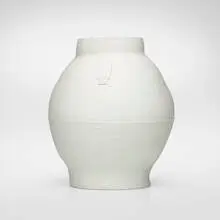 Big White Pot by Hella Jongerius, c. 1997, cast porcelain, sold Aug 2023