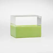 Lidded box by Alessandro Albrizzi, c. 1975, acrylic, sold Aug 2023