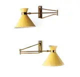 A Pair of Adjustable Wall Lamps by Rene Matthieu, circa 1955, sold Sep 2015
