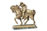 gilt bronze equestrian figure of Lady Godiva by Léon Mignon, gilt bronze, sold Jun 2015