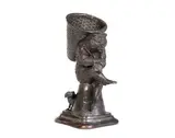 patinated bronze bear and poodle spill holder by Christophe Fratin, patinated bronze, offered Apr 2015