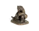 bronze model of a bear playing a bag pipe by Christophe Fratin, bronze, offered Apr 2015