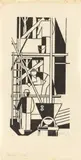 Baustelle by Gerd Arntz, 1926, Holzschnitt auf Japan, sold Sep 2021