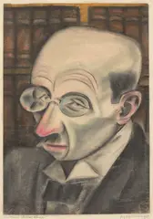 Der Mann von der Kanzlei by Fritz Schirrmacher, 1922, Pastell auf Papier, auf Papier montiert, sold Aug 2021