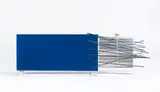 Vibration by Jesús Rafael Soto, 1969, Farbserigrafie auf Acrylglas mit lackierten Metallstangen an Nylonfäden befestigt, sold Mar 2022