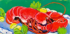 Hummer by Dietmar Lemcke, 2007, Öl auf Leinwand, sold Jan 2022