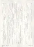 Regen I by Günther Uecker, 1995, Prägedruck auf kräftigem Velin, sold May 2014