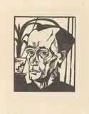 Bildnis E.H. by Erich Heckel, 1917, Holzschnitt auf Japan, sold Dec 2018